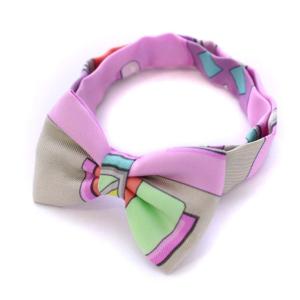 ヌーパピヨン ボウタイ 蝶ネクタイ シルク 総柄 フランス製 ピンク