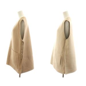 Drawer 21AW ウールリバーコンビベスト リバーシブル 36 ベージュ