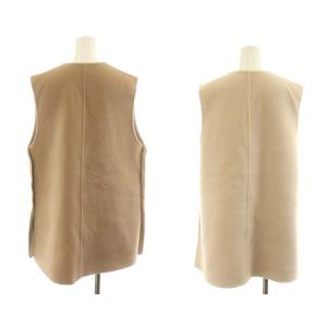 Drawer 21AW ウールリバーコンビベスト リバーシブル 36 ベージュ
