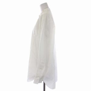CYCLAS シャツ ブラウス 長袖 ウイングカラー タック 34 XS 白 ホワイト