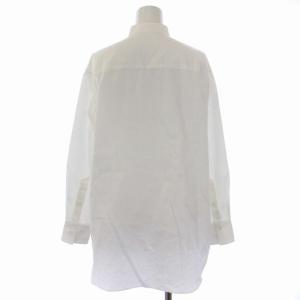 CYCLAS シャツ ブラウス 長袖 ウイングカラー タック 34 XS 白 ホワイト