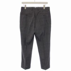 INCOTEX REGULAR FIT スラックスパンツ ジップフライ グレンチェック ウール 46 M グレー