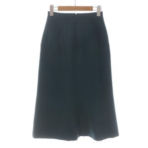 SYBILLA フレアスカート ミモレ ロング フェルト ウール アンゴラ混 M 緑 グリーン