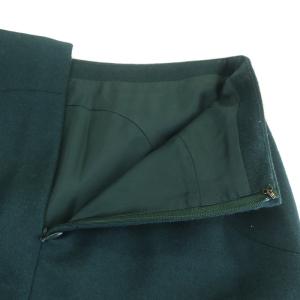 SYBILLA フレアスカート ミモレ ロング フェルト ウール アンゴラ混 M 緑 グリーン