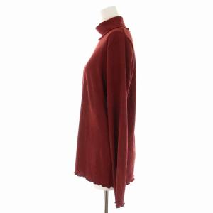 A.P.C. リブ カットソー ハイネック 長袖 M 赤茶 ボルドー
