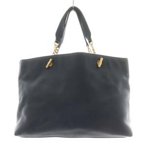TORY BURCH トートバッグ ハンドバッグ ショルダーバッグ レザー ゴールド金具 紺 ネイビー