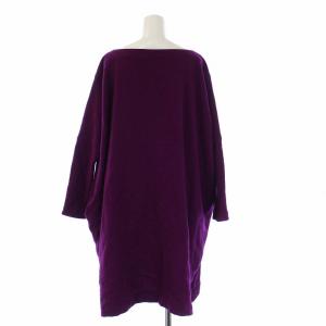 ARTS&SCIENCE ワンピース ひざ丈 長袖 ボートネック ウール 1 S 紫 パープル