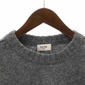 CELINE 20SS ニット セーター プルオーバー カレッジロゴ 長袖 グレー