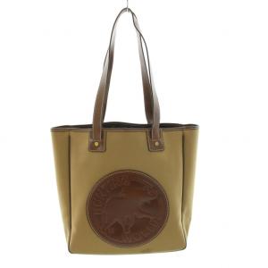 HUNTING WORLD サファリ SAFARI トートバッグ キャンバス レザー フィッシュネット ベージュ 茶 ブラウン