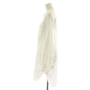 MARGARET HOWELL 22SS シャツ ブラウス 長袖 ロング丈 リネン 麻 2 M 白 ホワイト