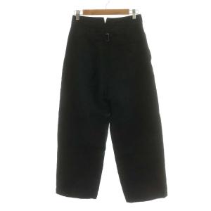 MARGARET HOWELL 23SS マット リネン ポプリン MATT LINEN POPLIN パンツ スラックス リネン 麻 2 M 黒 ブラック