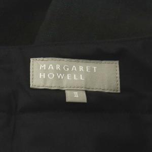 MARGARET HOWELL 23SS マット リネン ポプリン MATT LINEN POPLIN パンツ スラックス リネン 麻 2 M 黒 ブラック