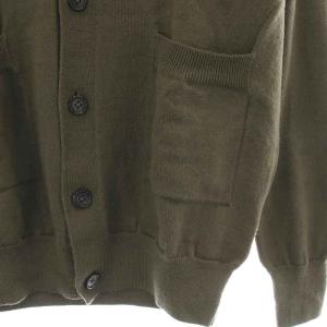 MARGARET HOWELL カーディガン ニット 長袖 Vネック ウール M カーキ