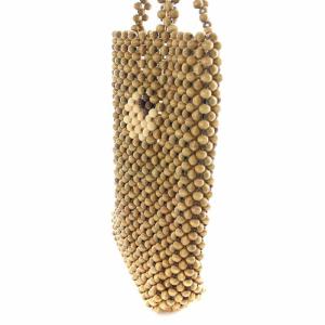 ANYA HINDMARCH Small Beads Eyes Tote トートバッグ ミニ ウッドビーズ ブラウン