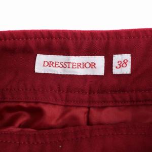 DRESSTERIOR ボックスタックスカート フレアスカート ロング ウール 38 M 赤 レッド 085-79081