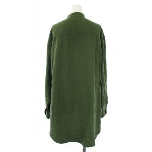 DIESEL C-EILEEN シャツ ブラウス 長袖 バンドカラー ロング XS カーキ