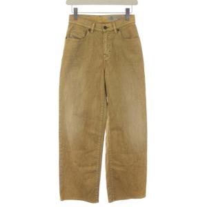 WIDEE デニムハイウエストワイドパンツ ストレッチ 24 ベージュ