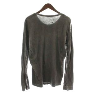 DIESEL Tシャツ カットソー ロンT 長袖 クルーネック プリント L グレー