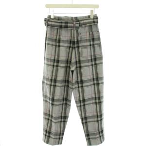 3.1 phillip lim ベルテッドオーバーラップトラウザーズ Belted overlap trousers スラックス ジップフライ チェック柄