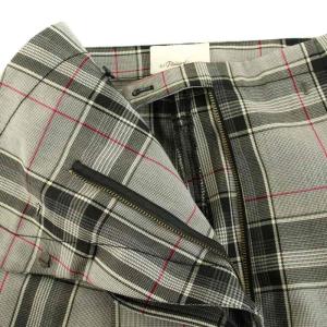 3.1 phillip lim ベルテッドオーバーラップトラウザーズ Belted overlap trousers スラックス ジップフライ チェック柄