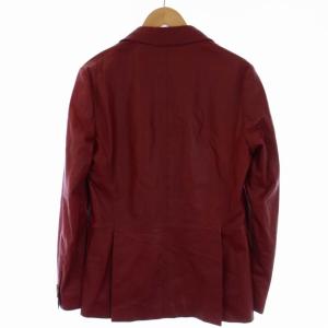 ETRO テーラードジャケット シングル 2B 裏地ペイズリー レザー 44 レッド