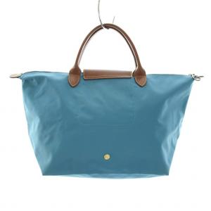Longchamp ルプリアージュ トートバッグ ハンドバッグ ナイロン 富士山 プリント 青 ブルー 黒 ブラック 茶 ブラウン