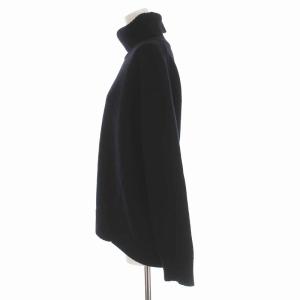 UNITED ARROWS セーター ニット タートルネック ウール カシミヤ混 長袖 黒 ブラック