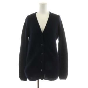 カーディガン 長袖 カシミヤ 38 XS 紺 ネイビー