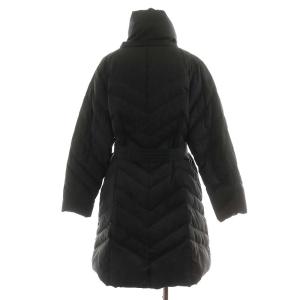BALMAIN ダウンコート ロング丈 リボンベルト付き アウター M 黒 ブラック