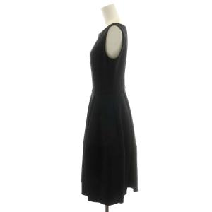 FOXEY NEW YORK DRESS BARON ワンピース ミモレ ロング ノースリーブ 38 ネイビー