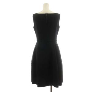 FOXEY NEW YORK DRESS BARON ワンピース ミモレ ロング ノースリーブ 38 ネイビー