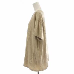 Deuxieme Classe 20SS LooseTシャツ カットソー 半袖 薄手 ダメージ加工 無地 ベージュ