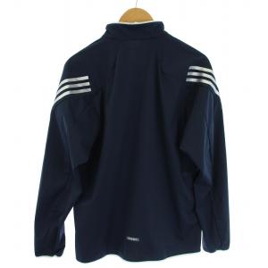 adidas 21年製 ゴルフウェア WIND.RDY ジャケット ブルゾン ジップアップ ライン M 紺 ネイビー GT3437
