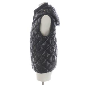 TATRAS ダウンベスト ジップアップ キルティング フード ナイロン 3 L 黒 ブラック LTA-4214