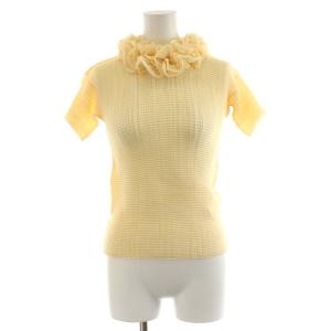 WHITE LABEL カットソー 半袖 ボックスプリーツ フリル 2 M ベージュ IM42FJ212