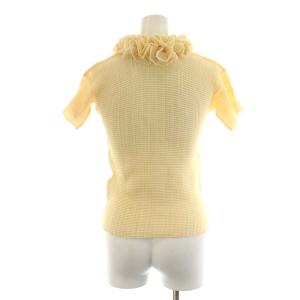 ISSEY MIYAKE WHITE LABEL カットソー 半袖 ボックスプリーツ フリル 2 M ベージュ IM42FJ212