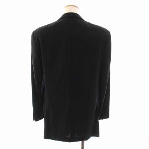 ARMANI COLLEZIONI シングルスーツ セットアップ 上下 背抜き テーラードジャケット 3B パンツ 46 M 黒 ブラック 紺