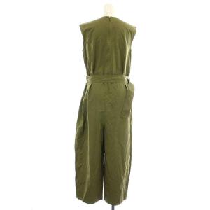 Theory 21SS VENDOME CARGO JUMPSUIT ジャンプスーツ オールインワン ワイド ノースリーブ ベルト S カーキ
