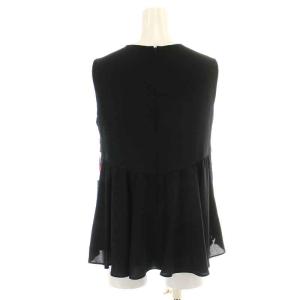 GRACE CONTINENTAL チェックフラワーノースリーブ チェックフラワースカート セットアップ 上下 ブラウス クルーネック フレア 切替 タイトカート