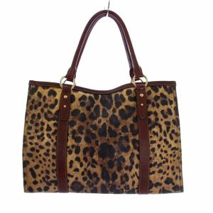 DOLCE&GABBANA トートバッグ ハンドバッグ レオパード ヒョウ柄 ブラウン