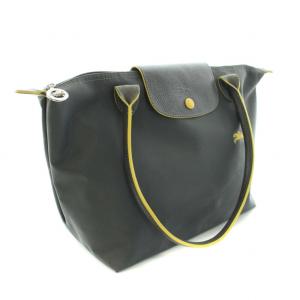 Longchamp プリアージュクラブ Pliage Club トートバッグ ハンドバッグ ナイロン レザー グレー L2605619300