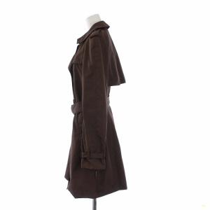 MONCLER LORRAINE トレンチコート アウター ロング ダブル 1 S 茶 ブラウン