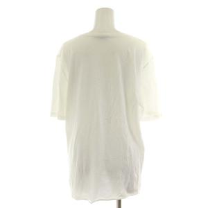SAINT LAURENT PARIS 18SS Tシャツ カットソー 半袖 ロゴプリント 白 ホワイト 553378