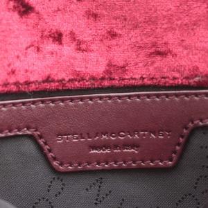 STELLA McCARTNEY ファラベラ タイニー ベロア ショルダーバッグ ミニ 2WAY チェーン ボルドー 赤