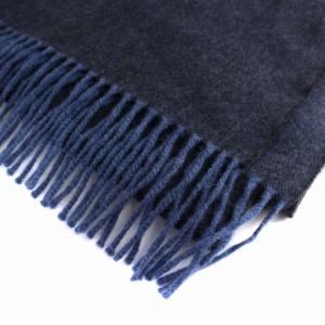 Paul Stuart マフラー ストール ウール アンゴラ イギリス製 紺 ネイビー