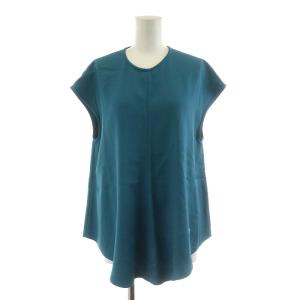 リフトロゴ カットソー ノースリーブ シルク混 36 ライトブルー