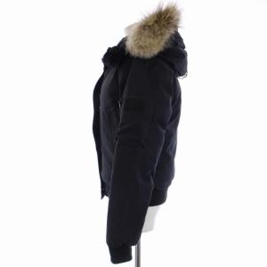 CANADA GOOSE LABRADOR BONBER ダウンジャケット ジップアップ フード ファー S ネイビー