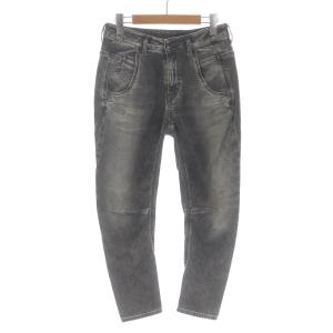 FAYZA-NE デニムパンツ ジーンズ スリム ジップフライ ダメージ加工 23 XXS グレー