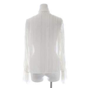 Diagram GRACE CONTINENTAL ボウタイブラウス シャツ レース シアー 長袖 キャンディスリーブ 36 S 白 ホワイト