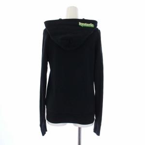 HYSTERIC GLAMOUR プルオーバーパーカー スウェット 長袖 プリント 裏起毛 F 黒 ブラック